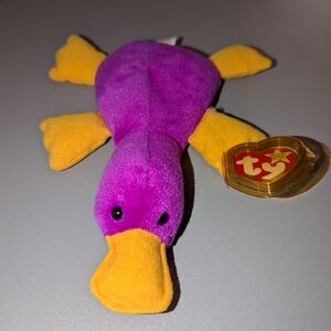 RETIRED, RARE 1st generation Patti the Platypus Ty Beanie Baby